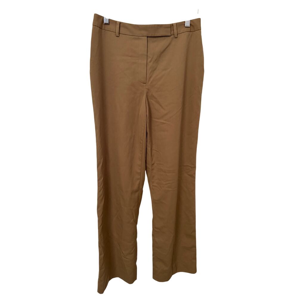 Brooks Brothers Tan Wool Straight Trouser Pants Size 4 Business Casual Minimal